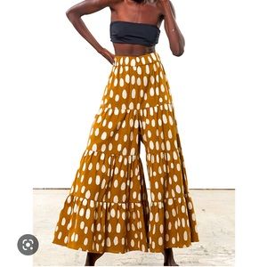 Mara Hoffman Shelsea Wide Leg Polkadot Pants - Mustard Yellow